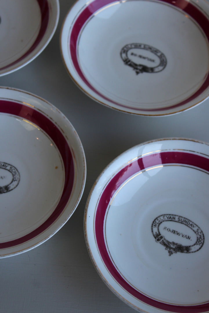 Bojewyan Wesleyan Sunday School Saucers x 4 - Kernow Furniture