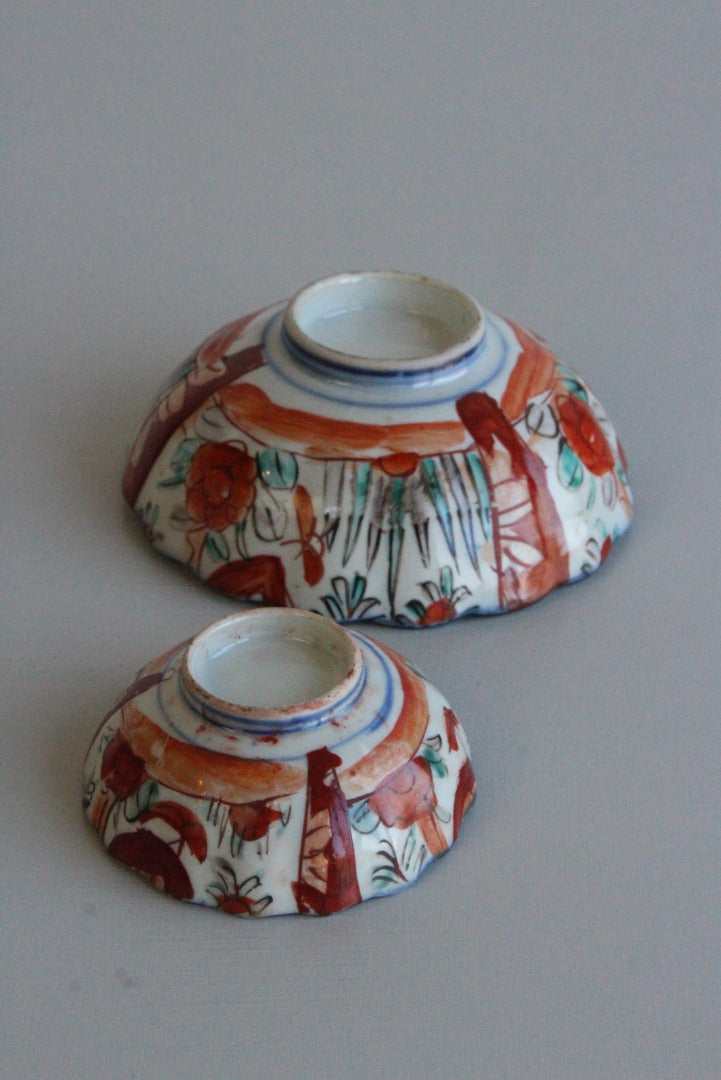 Pair Vintage Imari Bowls - Kernow Furniture