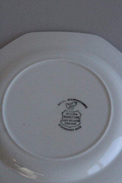 4 J & G Meakin Willow Plates - Kernow Furniture