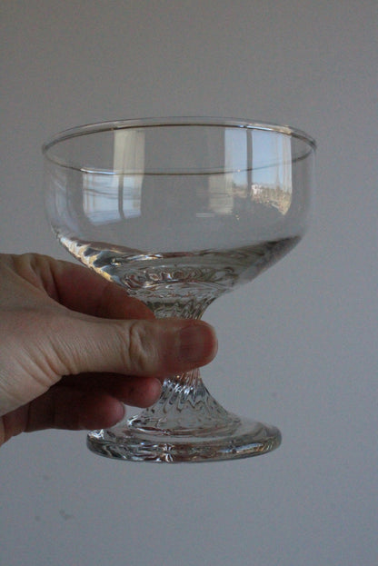 4 Vintage Glass Dessert Bowls - Kernow Furniture