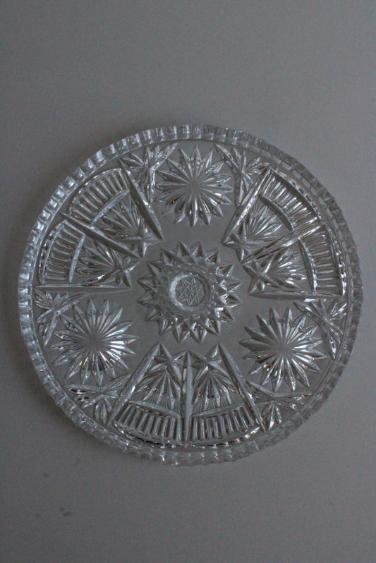 Quality Cut Glass Cake Plate - Kernow Furniture