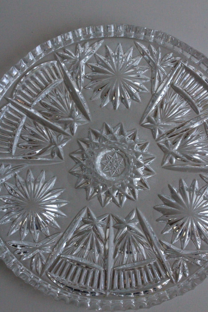 Quality Cut Glass Cake Plate - Kernow Furniture