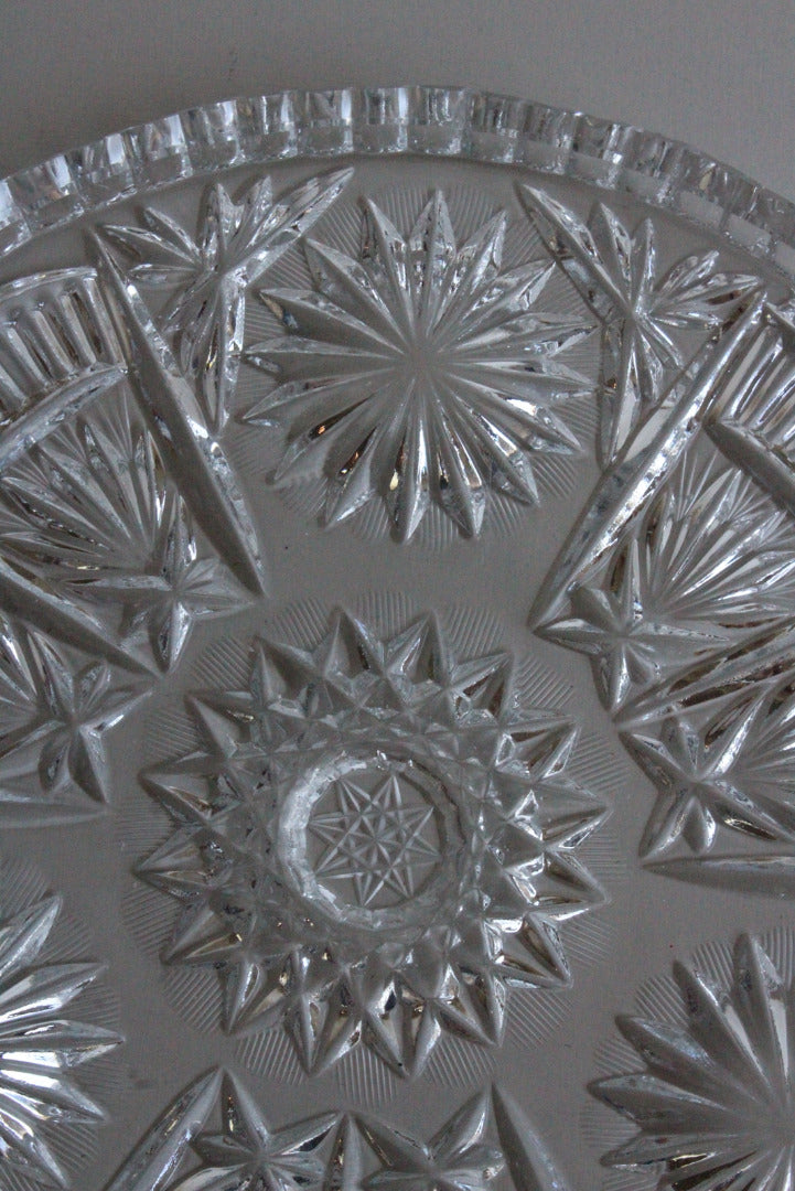 Quality Cut Glass Cake Plate - Kernow Furniture