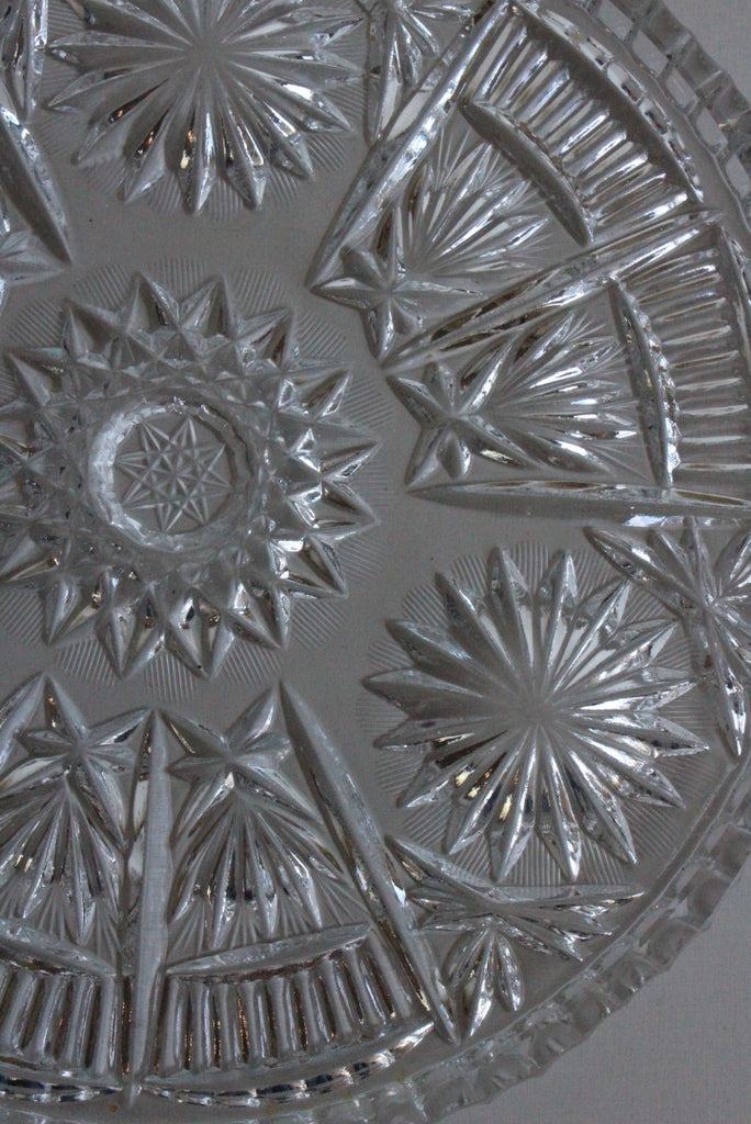 Quality Cut Glass Cake Plate - Kernow Furniture