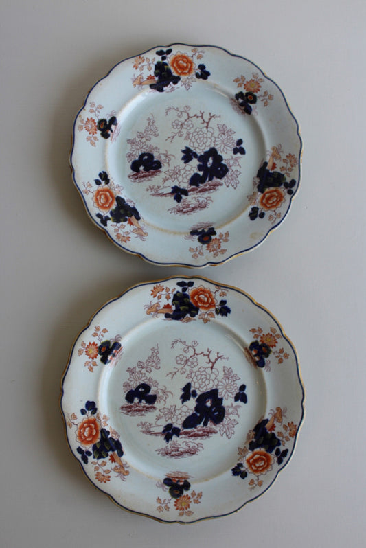 Pair G.L. Ashworth & Bros Ltd Ironstone Plates - Kernow Furniture