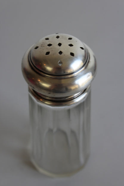 Vintage Glass & Silver Sugar Shaker - Kernow Furniture