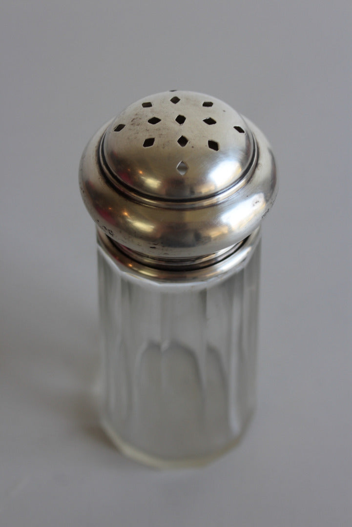 Vintage Glass & Silver Sugar Shaker - Kernow Furniture