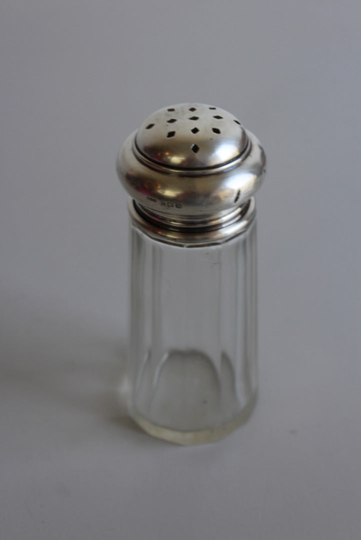 Vintage Glass & Silver Sugar Shaker - Kernow Furniture