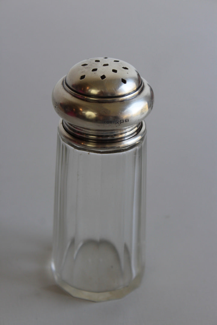 Vintage Glass & Silver Sugar Shaker - Kernow Furniture