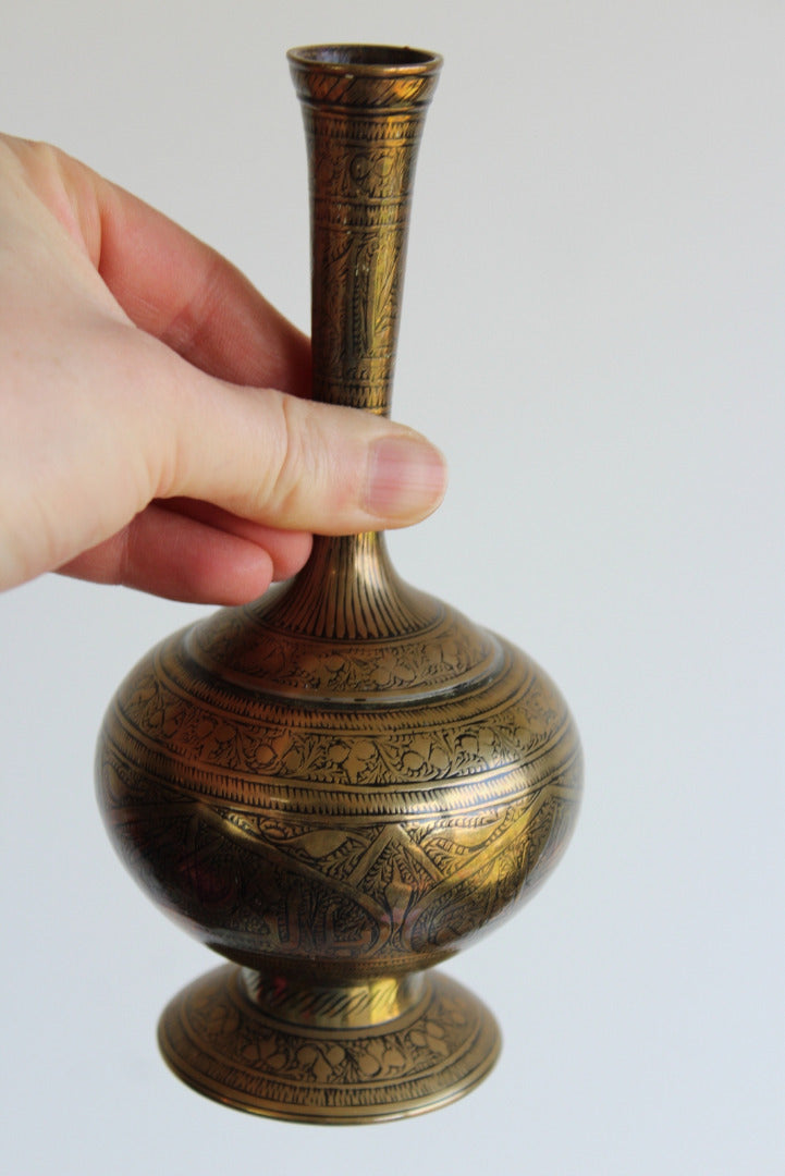 Eastern Brass Vase - Kernow Furniture