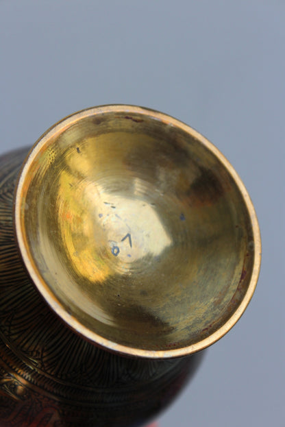 Eastern Brass Vase - Kernow Furniture