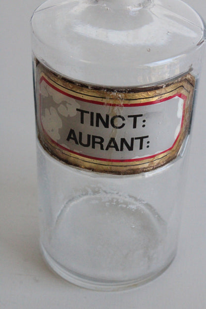 Antique Apothecary Bottle - Tinct Aurant - Kernow Furniture