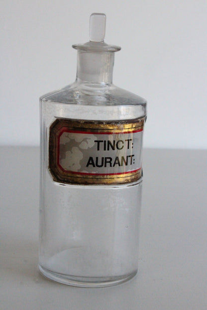 Antique Apothecary Bottle - Tinct Aurant - Kernow Furniture