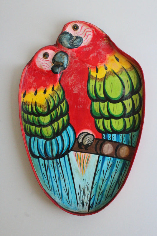 Paper Mache Parrot Wall Hanging - Kernow Furniture