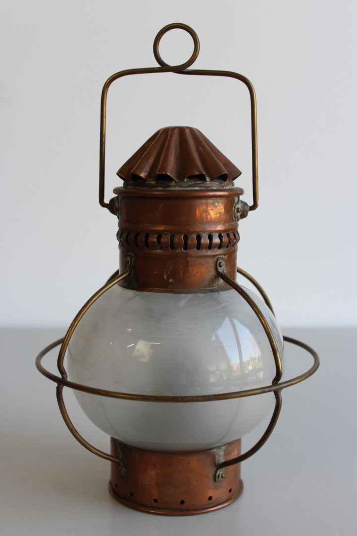 Nautical Copper Lantern - Kernow Furniture