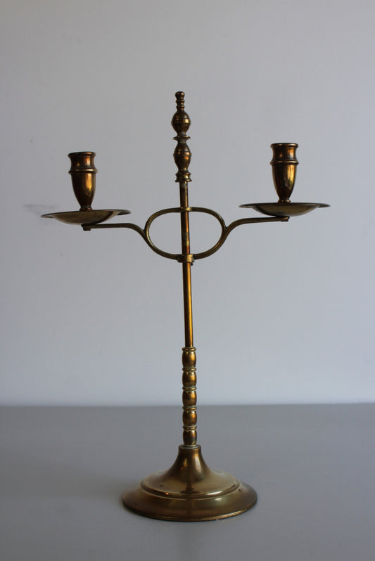 Adjustable Brass Candlestick - Kernow Furniture