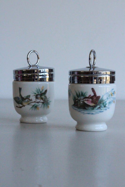 Pair Vintage Royal Worcester Egg Coddlers - Kernow Furniture
