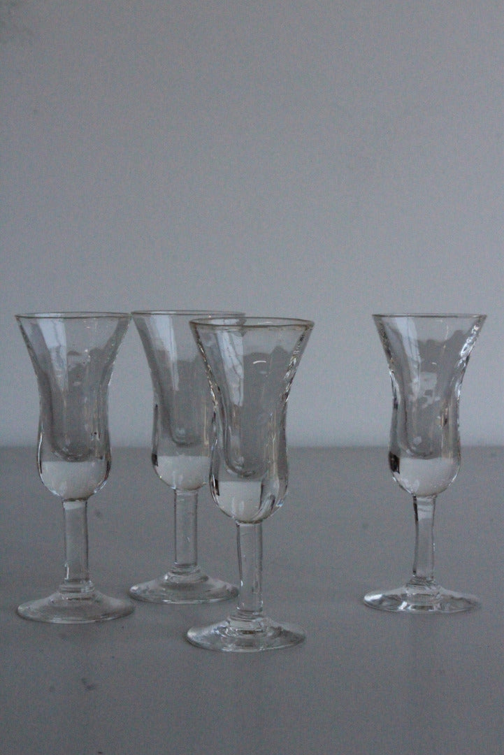 4 Vintage Sherry Glasses - Kernow Furniture