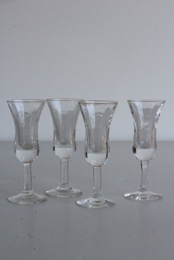 4 Vintage Sherry Glasses - Kernow Furniture