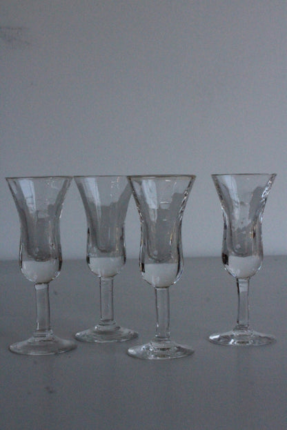 4 Vintage Sherry Glasses - Kernow Furniture