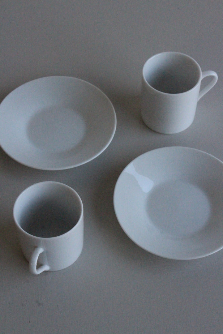 Pair White Espresso Cups - Kernow Furniture