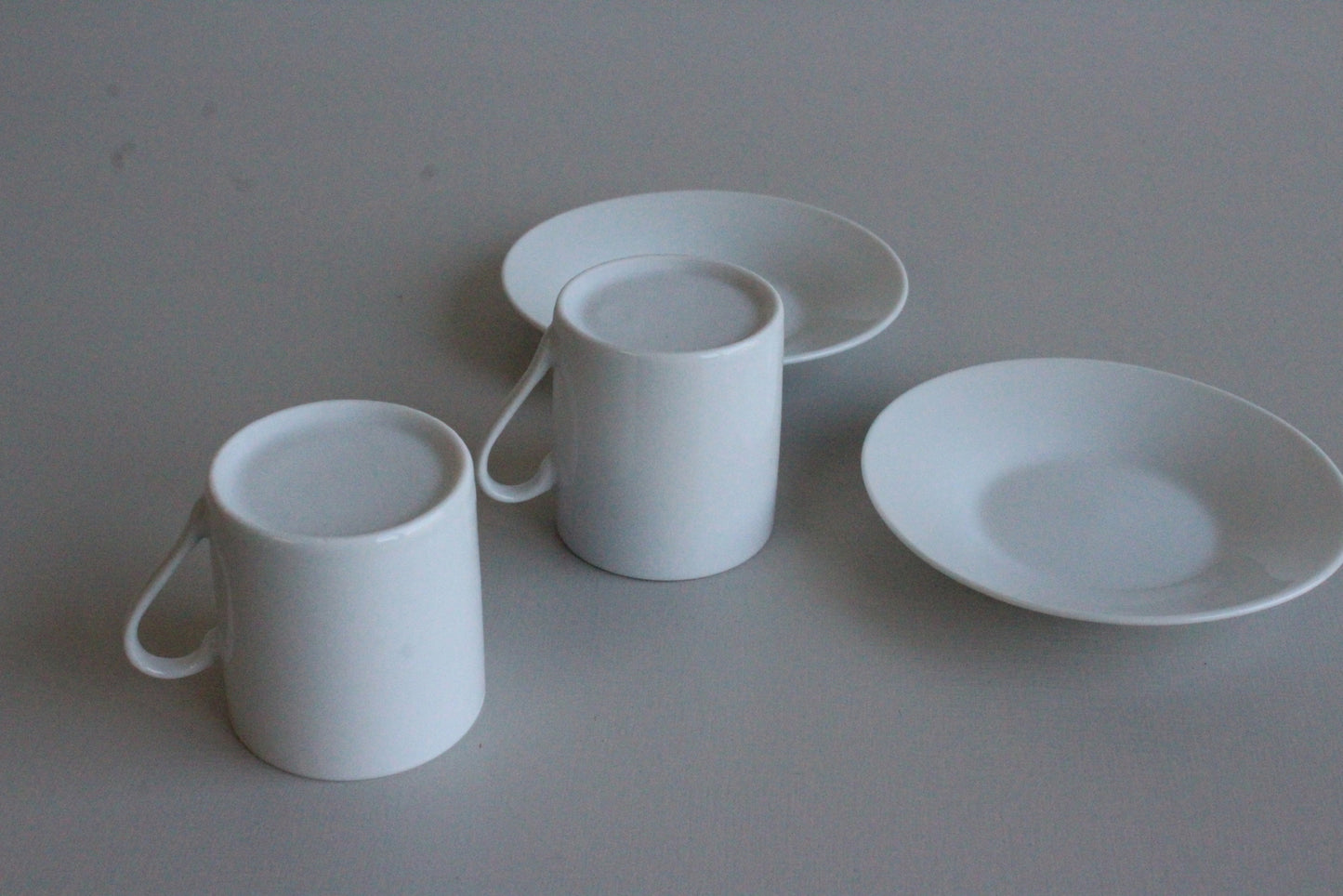 Pair White Espresso Cups - Kernow Furniture