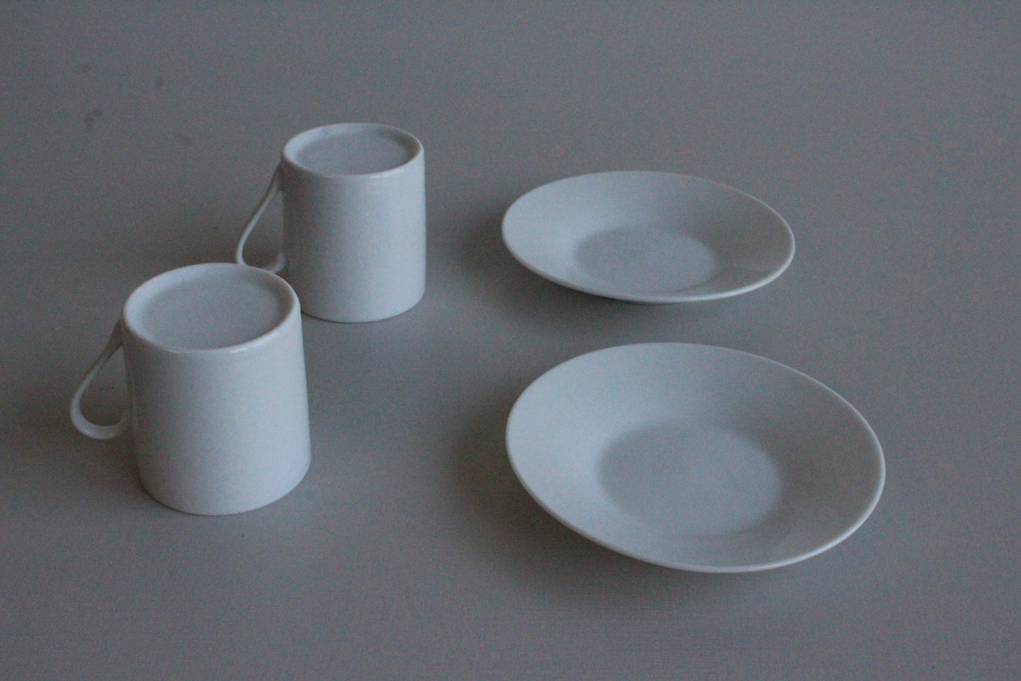 Pair White Espresso Cups - Kernow Furniture