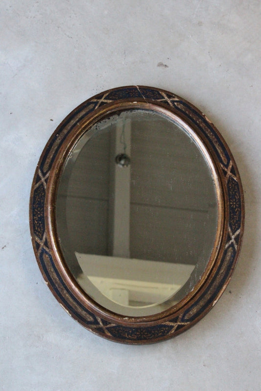 Early 20th Century Oval Wall Mirror - Kernow Furniture