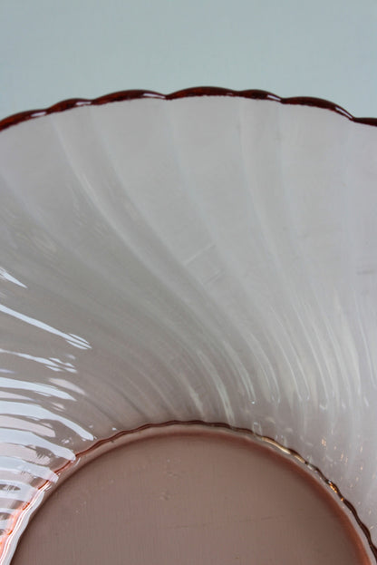 Pink Arcoroc Glass Bowl - Kernow Furniture