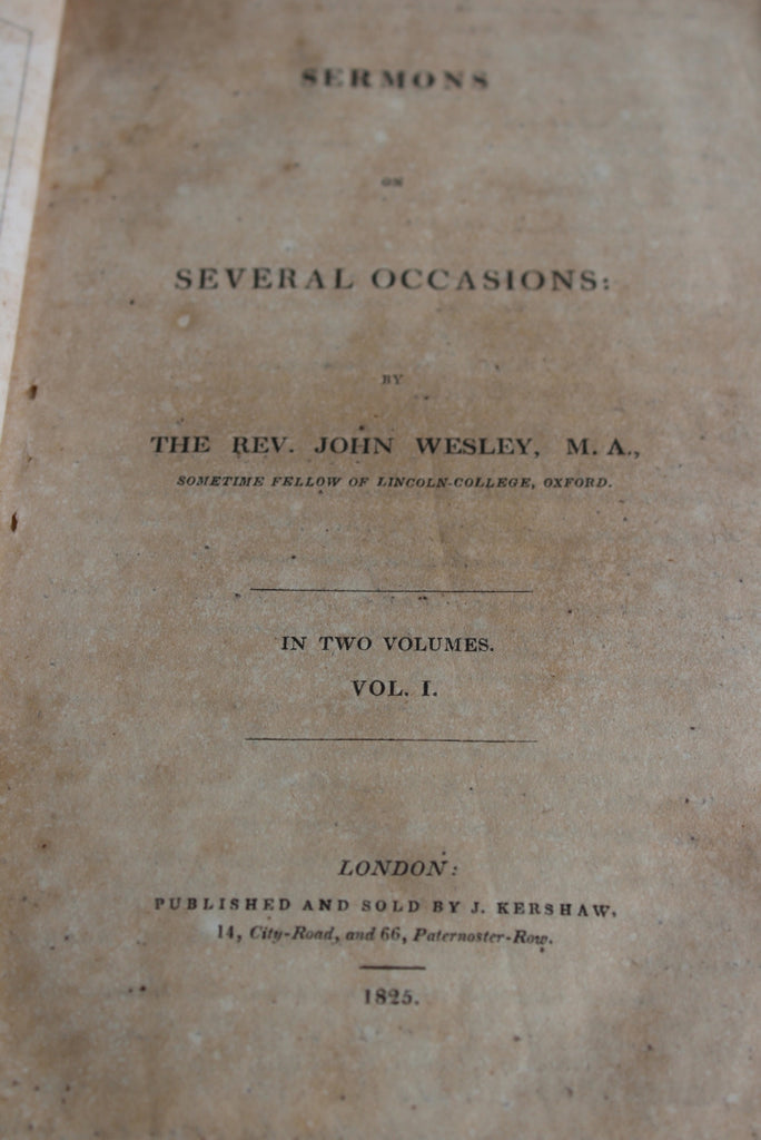 Pair Wesley Sermon Books