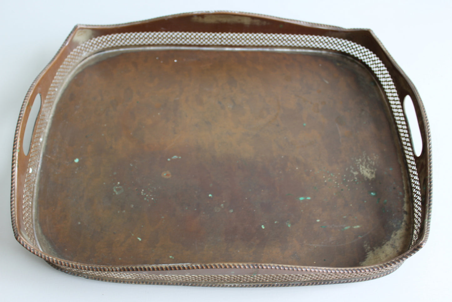 Vintage EPNS Copper Drinks Serving Cocktail Tray - Kernow Furniture