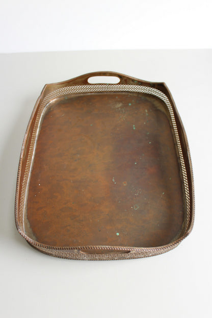 Vintage EPNS Copper Drinks Serving Cocktail Tray - Kernow Furniture