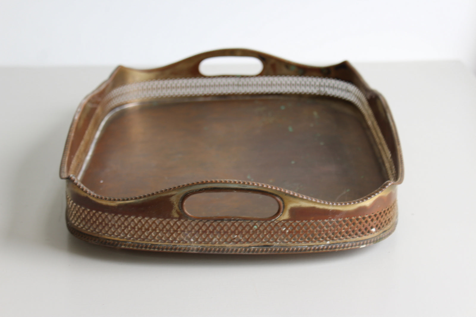 Vintage EPNS Copper Drinks Serving Cocktail Tray - Kernow Furniture