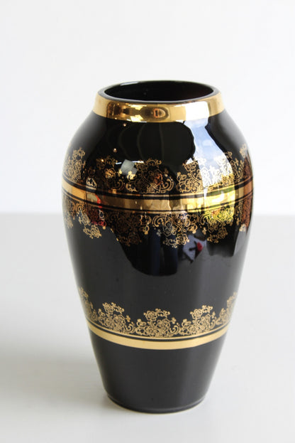 Gold & Black Decvorative Vase - Kernow Furniture