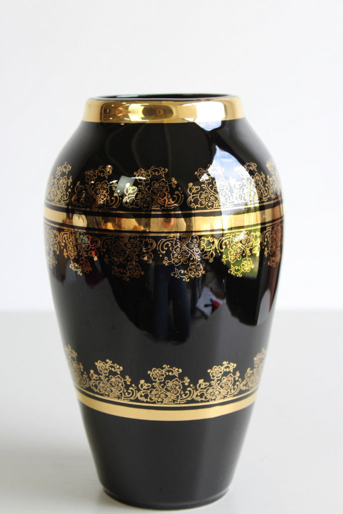 Gold & Black Decvorative Vase - Kernow Furniture