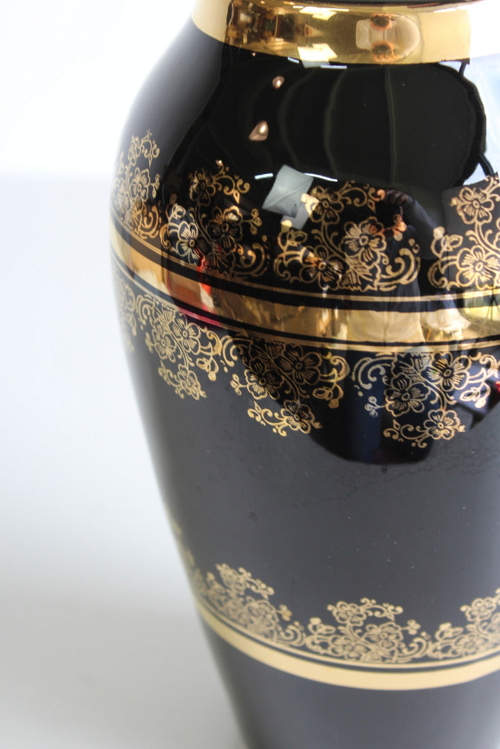 Gold & Black Decvorative Vase - Kernow Furniture