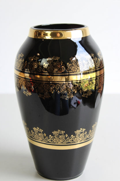 Gold & Black Decvorative Vase - Kernow Furniture