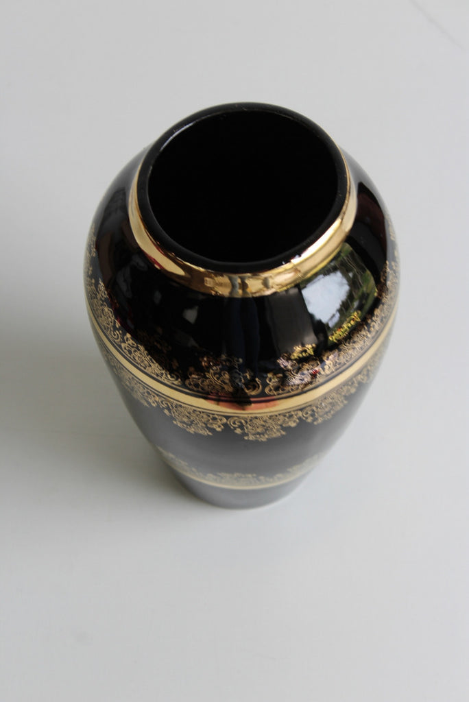 Gold & Black Decvorative Vase - Kernow Furniture