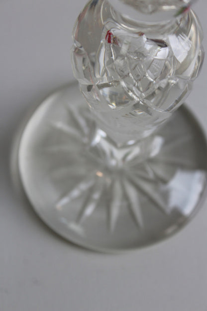 Single Cut Glass Candlestick - Kernow Furniture