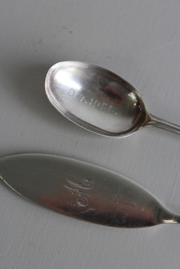 Vintage Silver Tea Spoon - Kernow Furniture