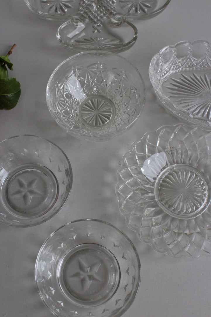 Collection Vintage Glass Bowls - Kernow Furniture