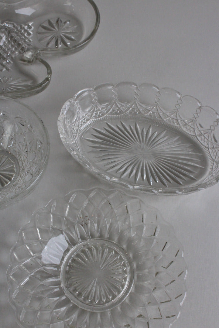 Collection Vintage Glass Bowls - Kernow Furniture