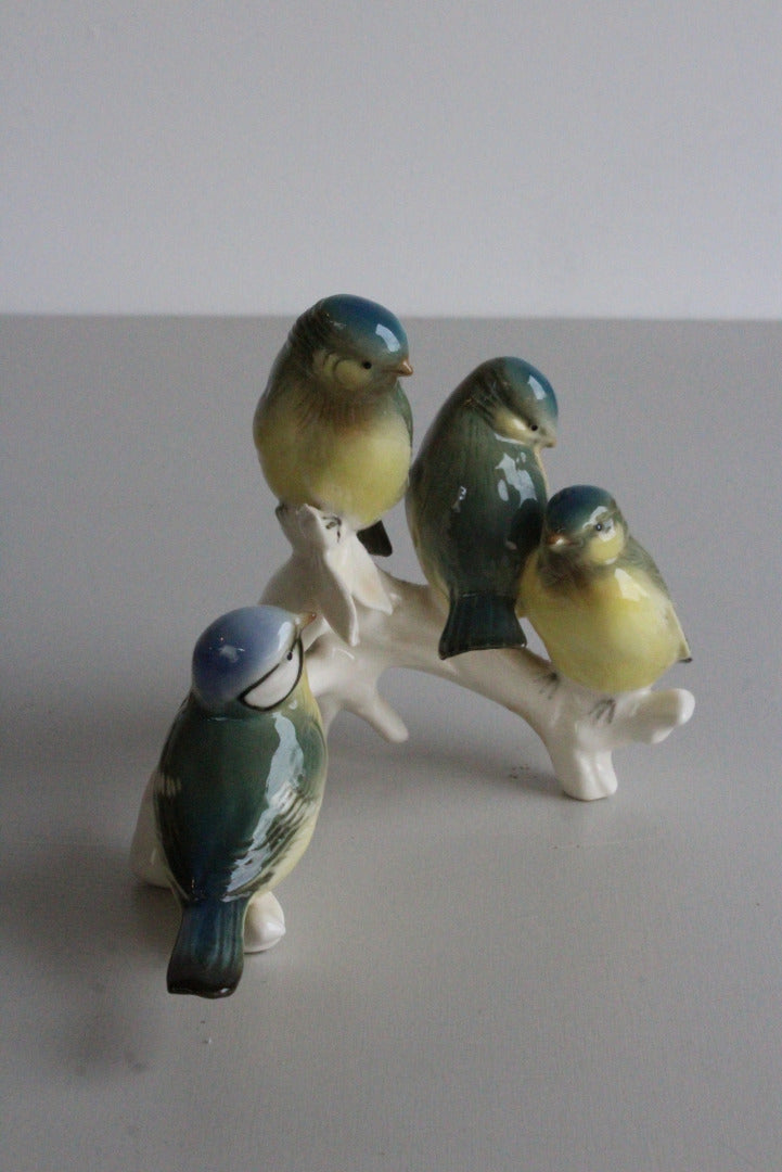 Karl Ens Bird Ornament Figurine Blue Tits - Kernow Furniture