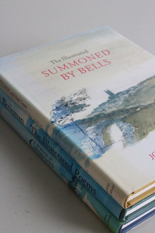 3 John Betjeman Books Summoned By Bells Illustrated Poems In Praise of Churches - Kernow Furniture