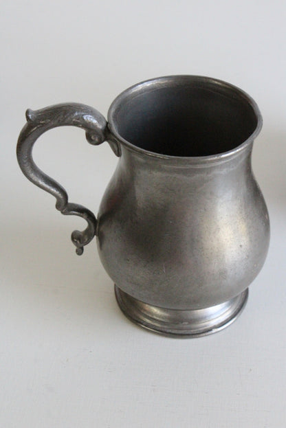 Pair Vintage Pewter Tankards - Kernow Furniture