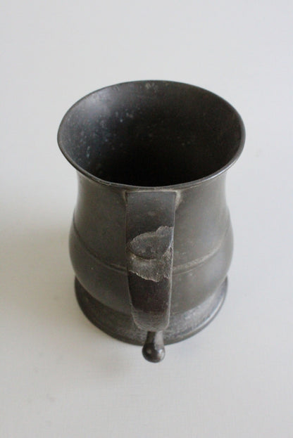 Pair Vintage Pewter Tankards - Kernow Furniture