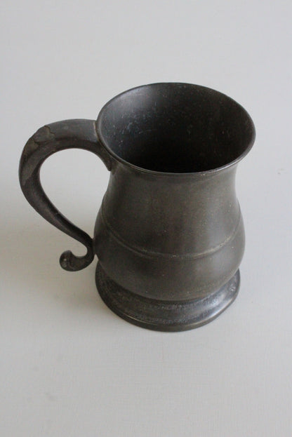 Pair Vintage Pewter Tankards - Kernow Furniture