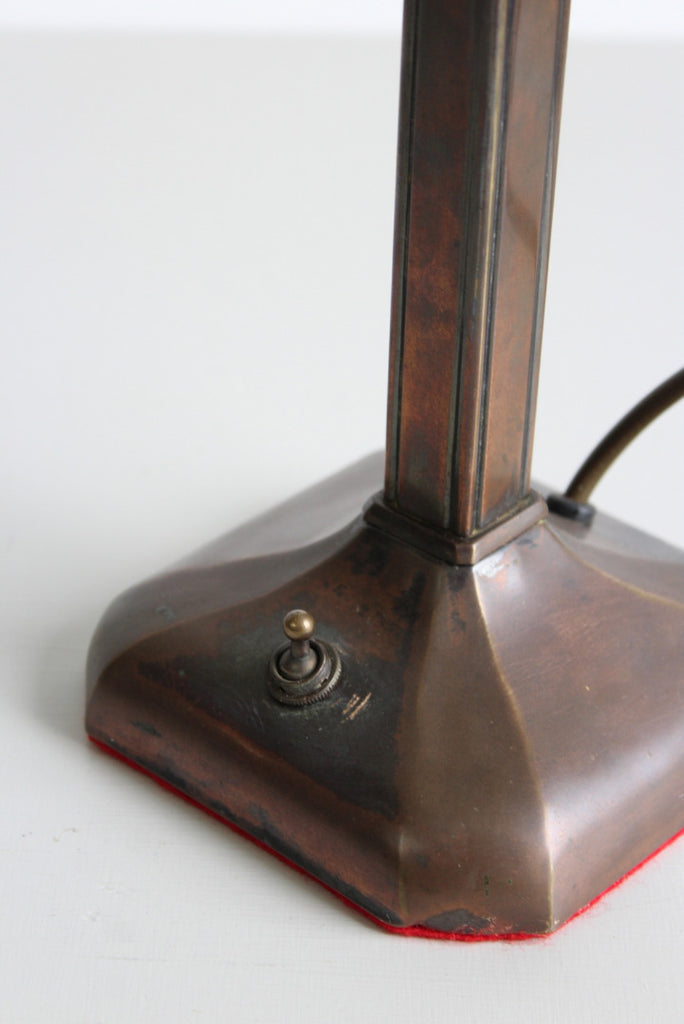 Early 20th Century Antique Copper Desk Lamp - Kernow Furniture