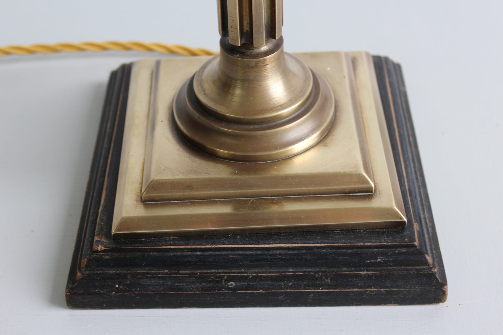 Large Antique Brass Table Lamp - Kernow Furniture