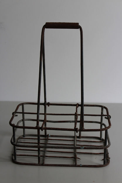 Vintage Milk Basket Carrier - Kernow Furniture